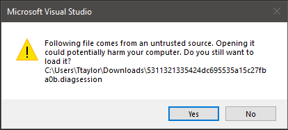 microsoft visual studio warning