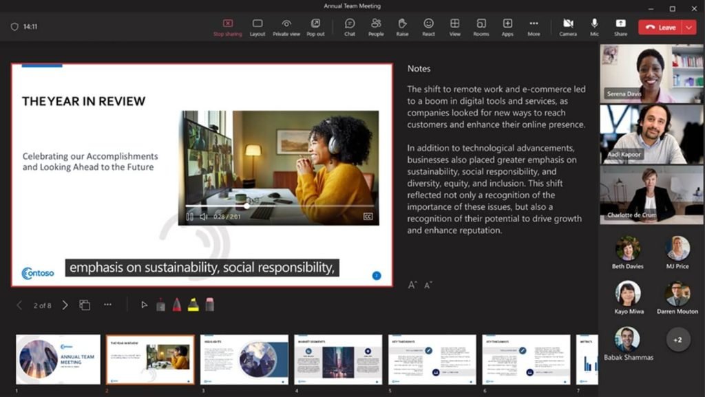 video closed captions in powerpoint live